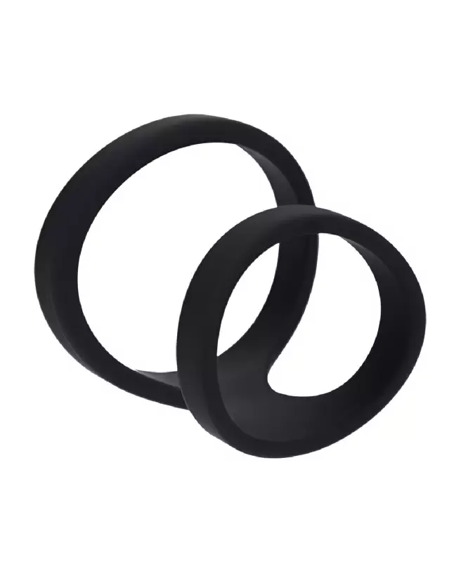 Boucles Anneau Silicone Noir Levelz by Shots pour endurance et plaisir-3