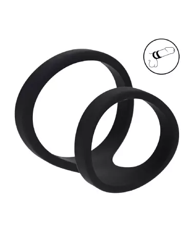 Boucles Anneau Silicone Noir Levelz by Shots pour endurance et plaisir-7