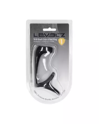 Image de l'Anneau Tri O en Silicone de Levelz by Shots pour Pénis et Testicules, Noir - Enhance comfort and performance-1