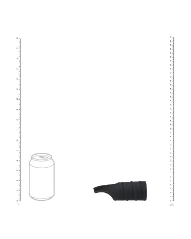 Cockring en silicone noir avec manchon strié de Levelz by Shots pour améliorer performance et plaisir-4