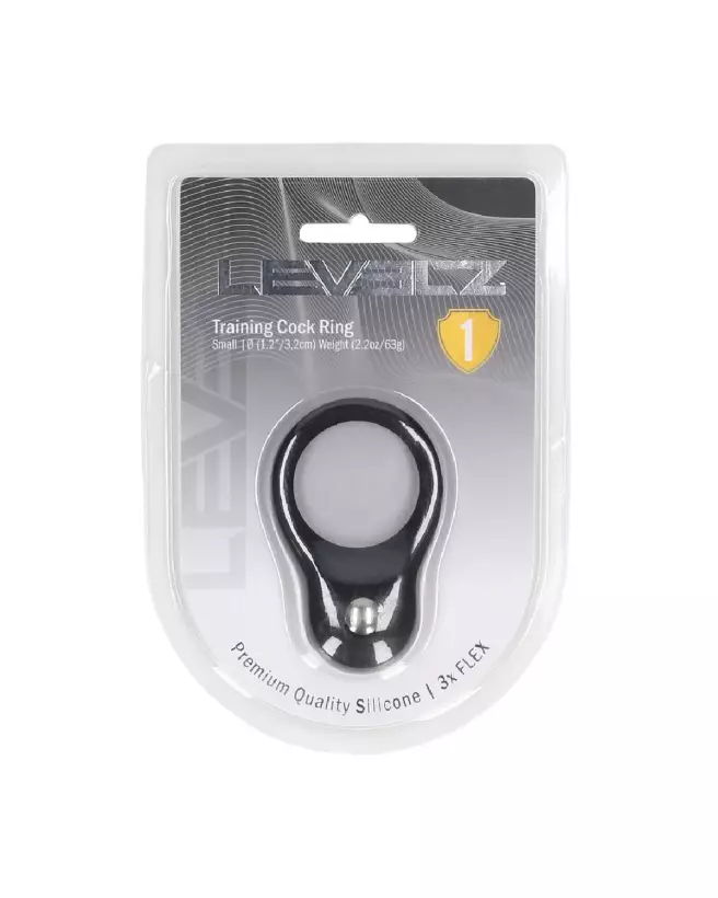 Cockring en silicone noir taille S de Levelz by Shots pour performance et confort-1