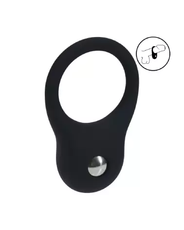 Cockring en silicone noir taille S de Levelz by Shots pour performance et confort-6