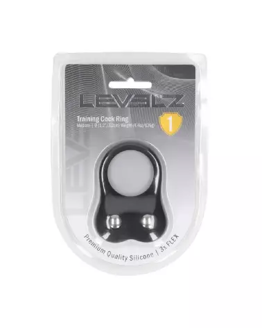 Cockring en silicone noir Levelz by Shots pour endurance-1