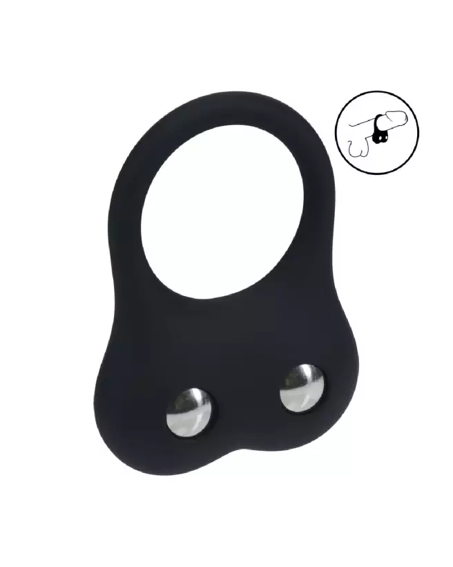 Cockring en silicone noir Levelz by Shots pour endurance-7