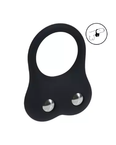 Cockring en silicone noir Levelz by Shots pour endurance-7