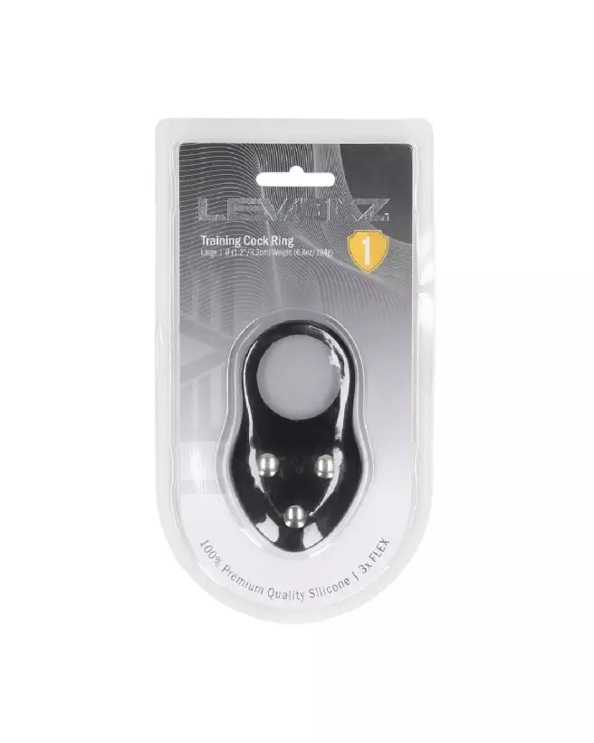 Cockring silicone noir Levelz by Shots pour optimiser endurance et plaisir-1
