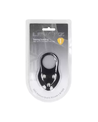 Cockring silicone noir Levelz by Shots pour optimiser endurance et plaisir-1