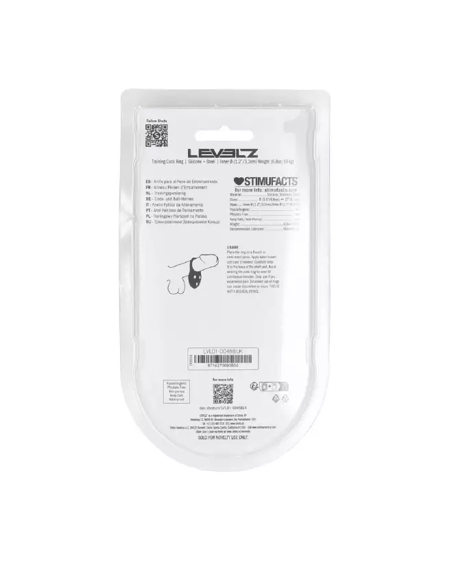 Cockring silicone noir Levelz by Shots pour optimiser endurance et plaisir-2