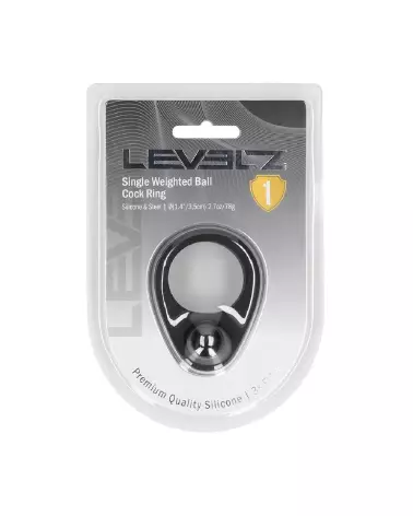 Anneau pénien en silicone liquide noir Levelz by Shots pour endurance et confort-1