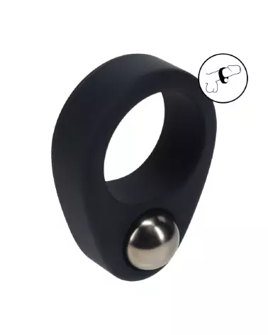 Anneau pénien en silicone liquide noir Levelz by Shots pour endurance et confort-6