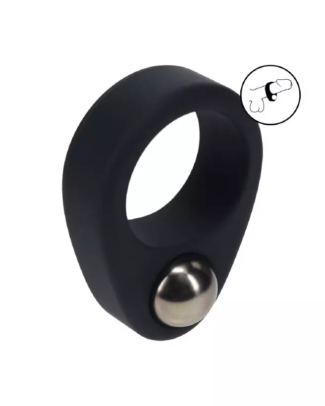 Anneau pénien en silicone liquide noir Levelz by Shots pour endurance et confort-7