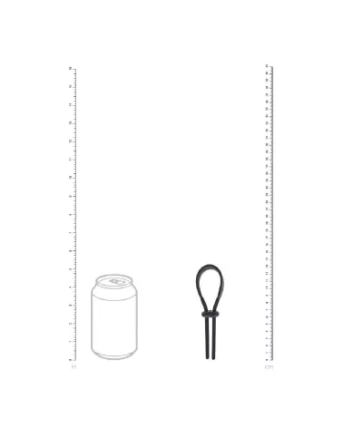 Lasso Cockring Silicone Noir Ajustable Levelz by Shots 5mm-4