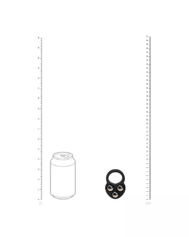Cockring silicone triple poids noir Levelz by Shots pour endurance et plaisir-4