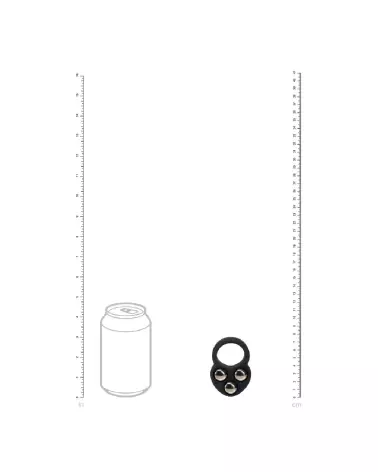 Cockring silicone triple poids noir Levelz by Shots pour endurance et plaisir-4
