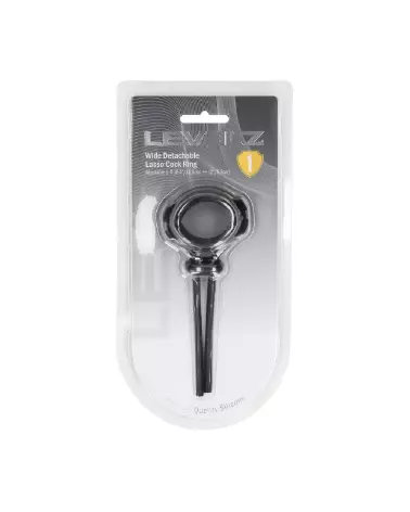 Anneau pénien ajustable en silicone noir Levelz by Shots, largeur 5 mm-1