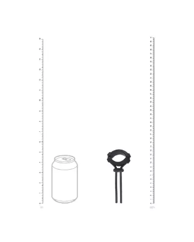 Anneau pénien ajustable en silicone noir Levelz by Shots, largeur 5 mm-4