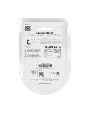 Cockring en métal et silicone noir Levelz by Shots pour endurance et confort-2