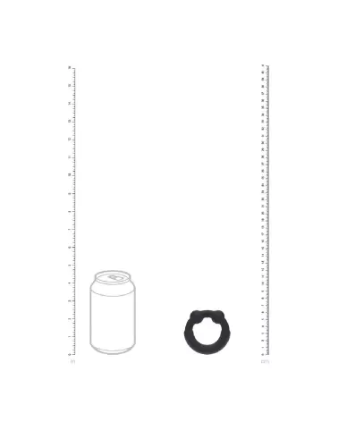 Cockring en métal et silicone noir Levelz by Shots pour endurance et confort-5