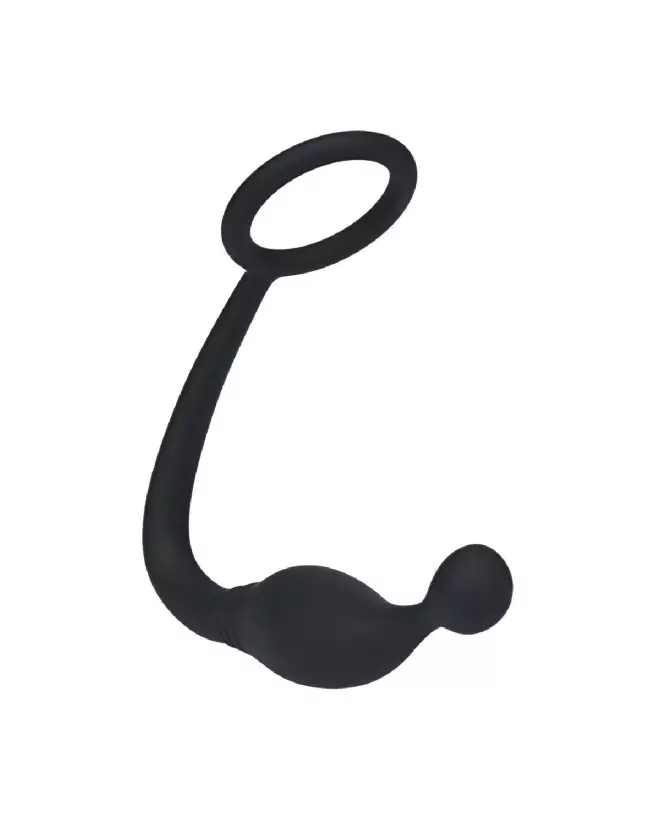 Cockring en silicone noir avec stimulateur de prostate Levelz by Shots-4