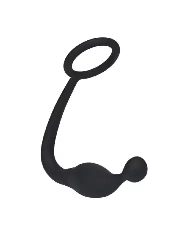 Cockring en silicone noir avec stimulateur de prostate Levelz by Shots-4