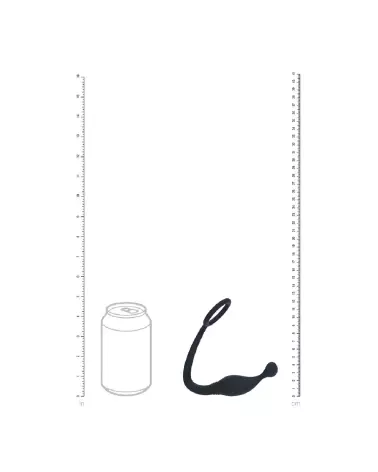 Cockring en silicone noir avec stimulateur de prostate Levelz by Shots-5