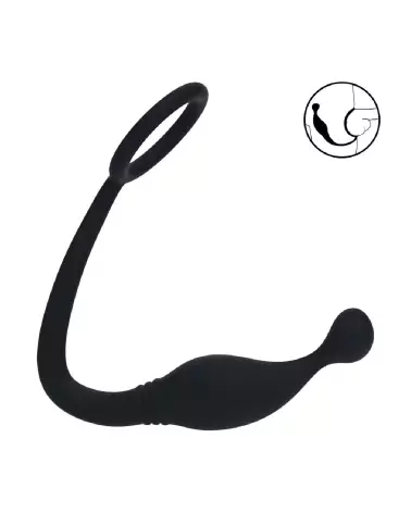 Cockring en silicone noir avec stimulateur de prostate Levelz by Shots-7