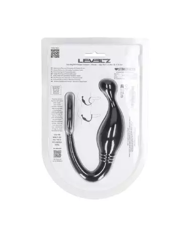 Cockring en silicone noir avec stimulateur de prostate Levelz by Shots-2