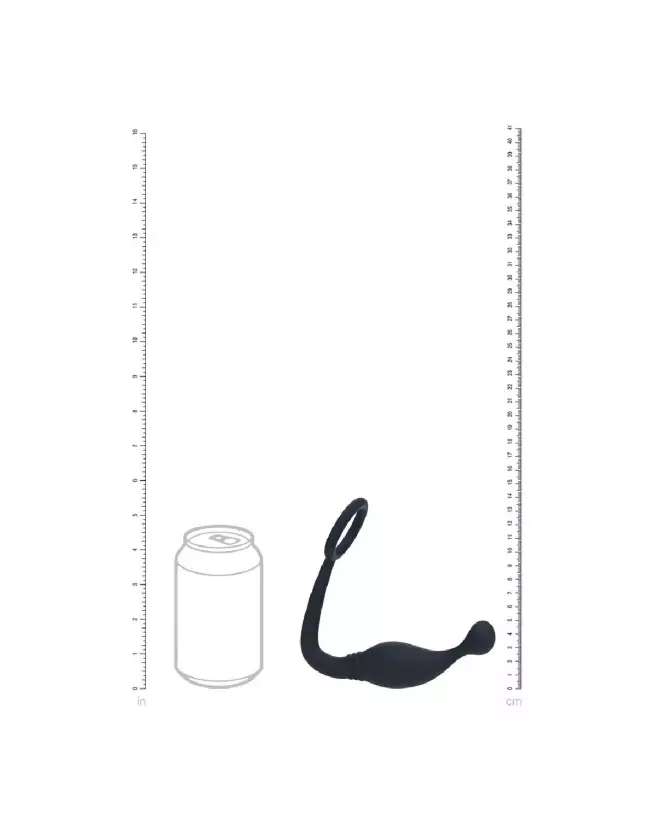 Cockring en silicone noir avec stimulateur de prostate Levelz by Shots-4