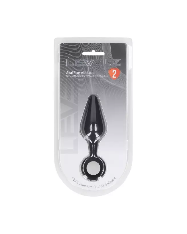 Image du Plug Anal en Silicone Noir Taille M de Levelz by Shots-1