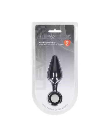 Image du Plug Anal en Silicone Noir Taille M de Levelz by Shots-1