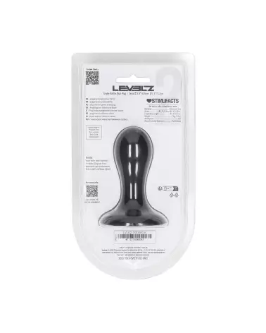 Plug anal en silicone noir taille S avec grelot par Levelz by Shots-2