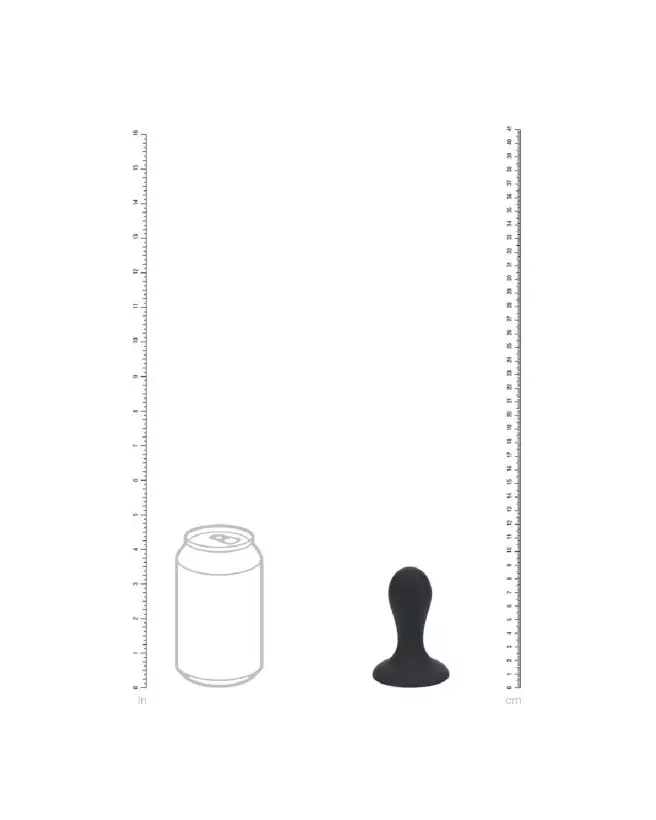 Plug anal en silicone noir taille S avec grelot par Levelz by Shots-3
