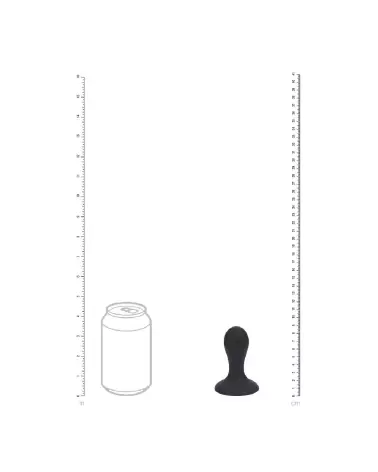Plug anal en silicone noir taille S avec grelot par Levelz by Shots-3