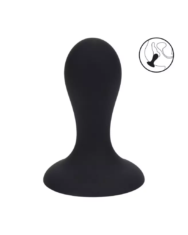 Plug anal en silicone noir taille S avec grelot par Levelz by Shots-6