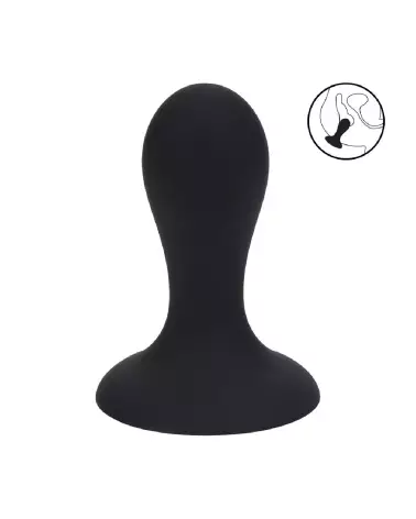 Plug anal en silicone noir taille S avec grelot par Levelz by Shots-6