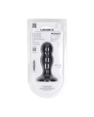 Plug Anal Double Rattle Noir en Silicone Liquide par Levelz by Shots-2
