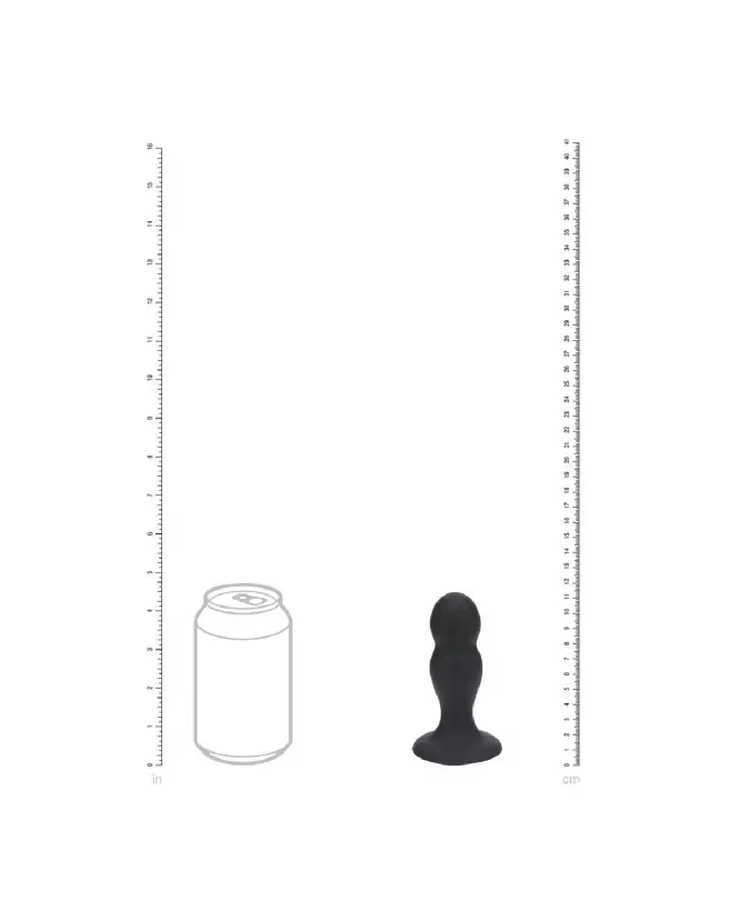 Plug Anal Double Rattle Noir en Silicone Liquide par Levelz by Shots-3