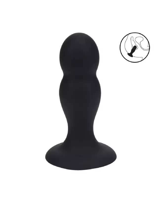 Plug Anal Double Rattle Noir en Silicone Liquide par Levelz by Shots-6