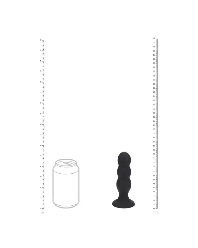 Image du Tri Rattle Plug Anal en Silicone Liquide Noir Taille L par Levelz by Shots-3