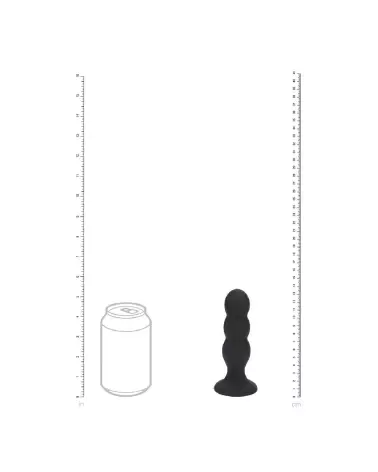 Image du Tri Rattle Plug Anal en Silicone Liquide Noir Taille L par Levelz by Shots-3