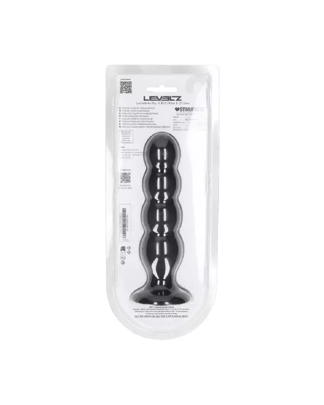 Image du Plug Anal XL Noir en Silicone Liquide de Levelz by Shots-2