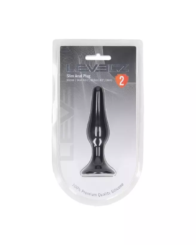 Plug Anal Silicone Noir Levelz by Shots Taille S pour Débutants-1