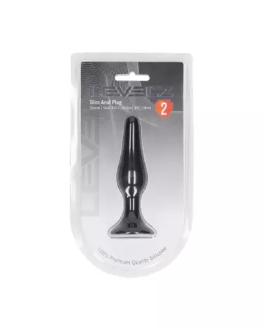 Plug Anal Silicone Noir Levelz by Shots Taille S pour Débutants-1
