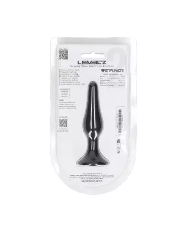 Plug Anal Silicone Noir Levelz by Shots Taille S pour Débutants-2