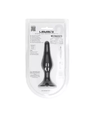 Plug anal noir en silicone taille M de Levelz by Shots pour confort et sécurité-2