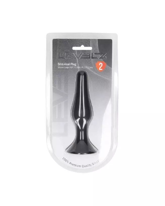 Plug anal noir silicone taille L Levelz by Shots - Confort et sécurité optimisés-1