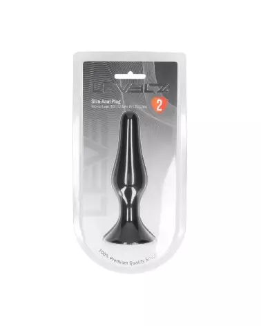 Plug anal noir silicone taille L Levelz by Shots - Confort et sécurité optimisés-1