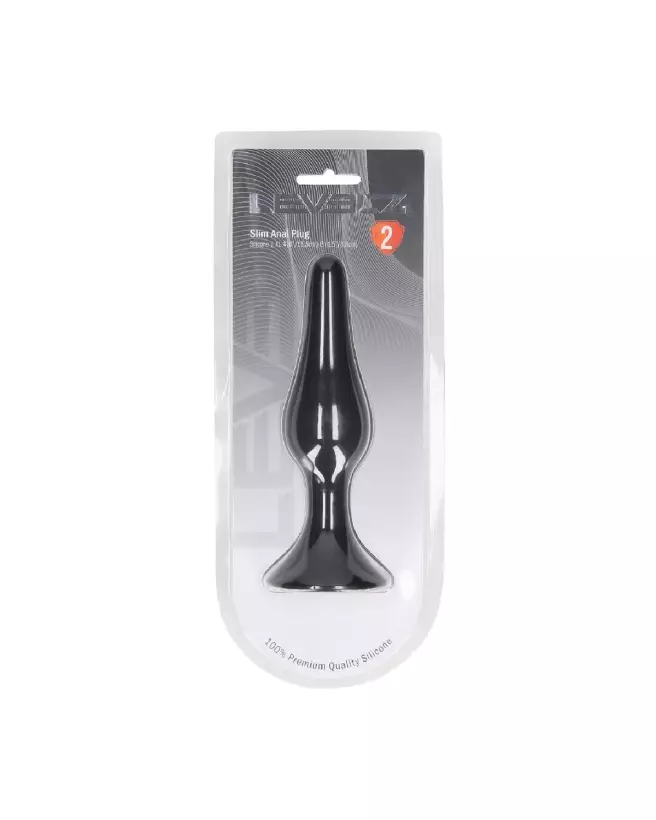 Image du Plug Anal Slim XL Noir Levelz by Shots en Silicone-1