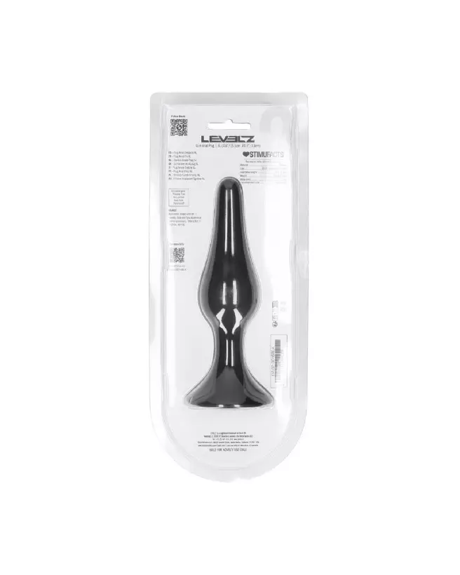 Image du Plug Anal Slim XL Noir Levelz by Shots en Silicone-2