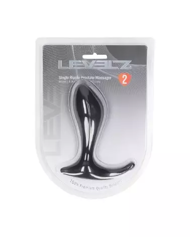 Image du Masseur de Prostate en Silicone Noir Levelz by Shots - Stimulateur à Ondulation Unique-1